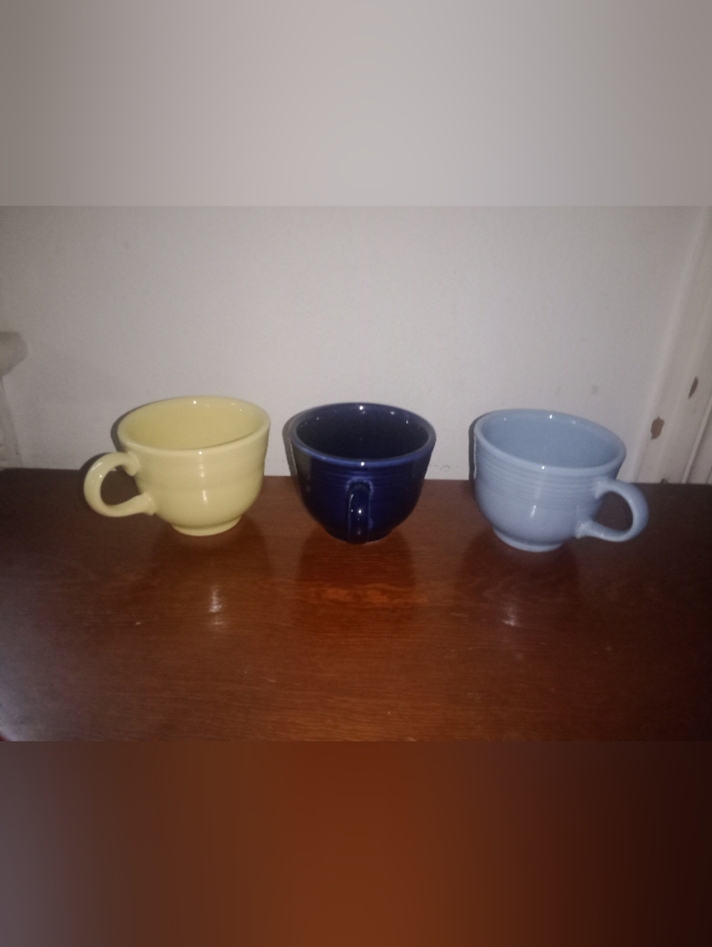 Vintage Fiesta Homer Laughlin Coffee Tea Cups Mugs Set of 3